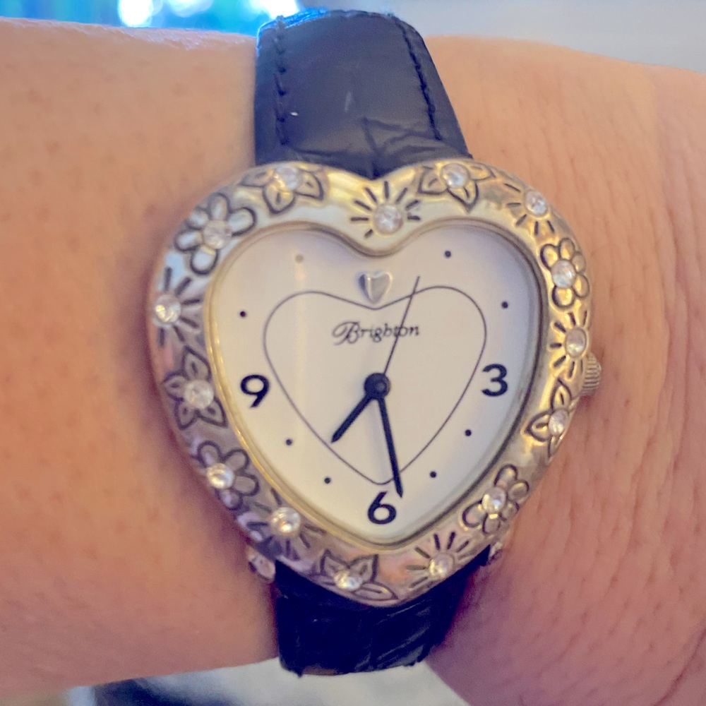 Vintage Brighton Heart watch with crystals